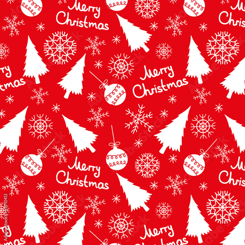 Vector: seamless pattern of christmas elements seamless pattern of christmas elements