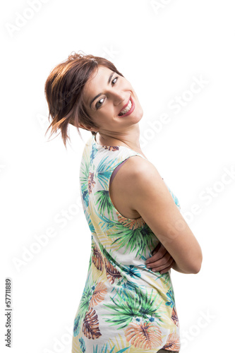Photo: Happy woman smiling Happy woman smiling