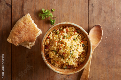 Photo: Cold cous cous salad with vegetables Cold cous cous salad with vegetables