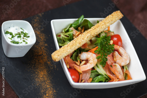 Photo: salade composée crudités crevettes 3 salade composée crudités crevettes 3