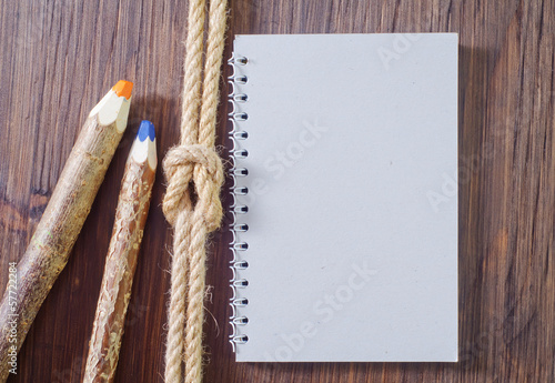 Photo: note and pencils note and pencils