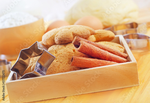 Photo: Fresh sweet cookies with cinnamon Fresh sweet cookies with cinnamon