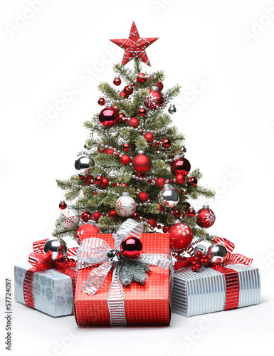 Photo: Decorated Christmas tree and gifts Decorated Christmas tree and gifts