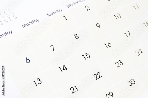 Photo: Calendar page Calendar page