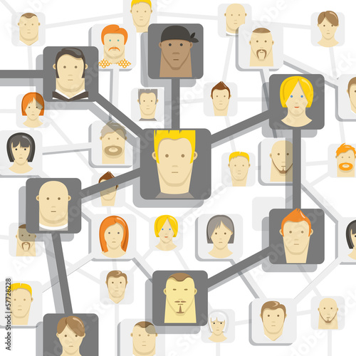 Vector: Modern people communication abstract scheme Modern people communication abstract scheme