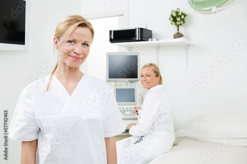 Photo: Happy Female Gynecologists In Clinic Happy Female Gynecologists In Clinic