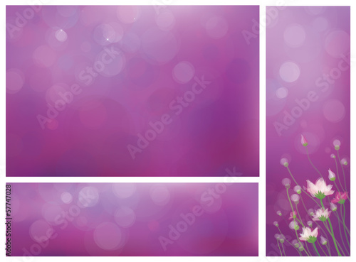 Vector: Vector violet background and banners for design. Vector violet background and banners for design.