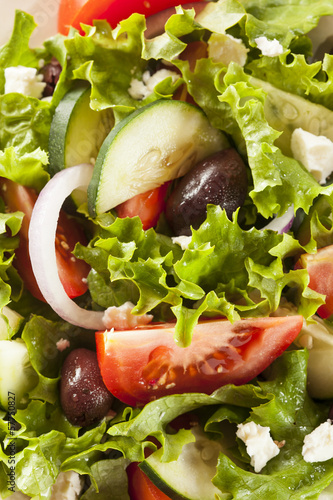 Photo: Homemade Organic Greek Salad Homemade Organic Greek Salad