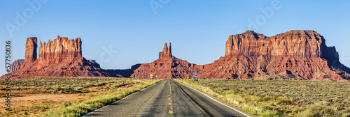 Photo: Panoramic view of Road To Monument Valley Panoramic view of Road To Monument Valley