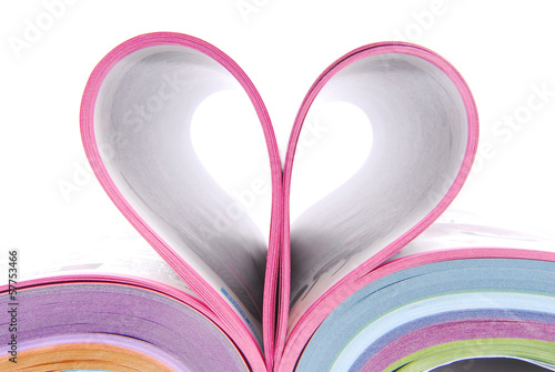 Photo: magazine catalog folded heart magazine catalog folded heart