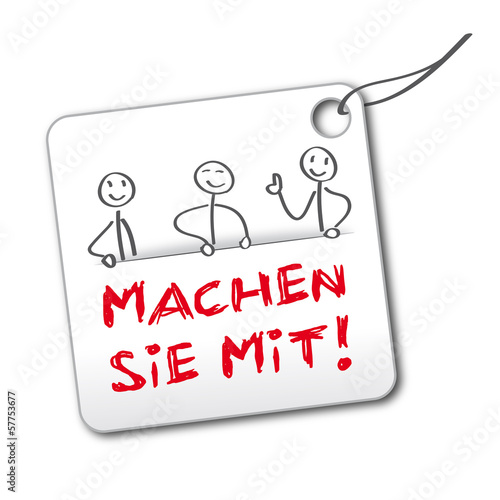 Vector: Etikett "machen sie mit" Etikett "machen sie mit"