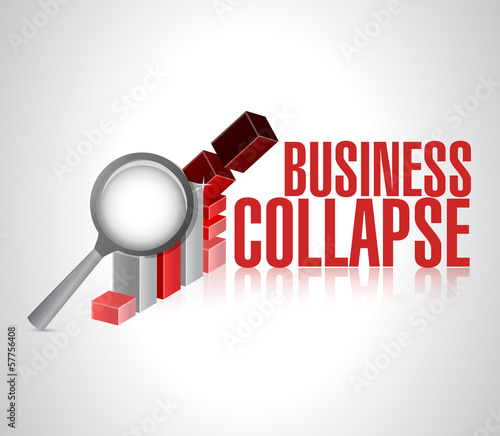 Illustration: business collapse sign illustration design business collapse sign illustration design