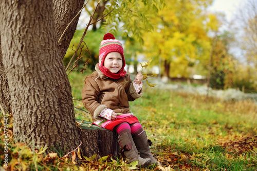 Photo: cute toddler in fall time cute toddler in fall time