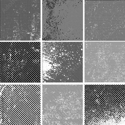 Vector: Grunge set stripe. Vector illustration. Grunge set stripe. Vector illustration.
