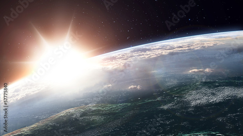 Illustration: Sun over the horizon Sun over the horizon