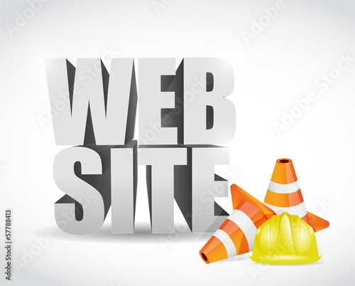 Illustration: website under construction 3d text banner sign website under construction 3d text banner sign