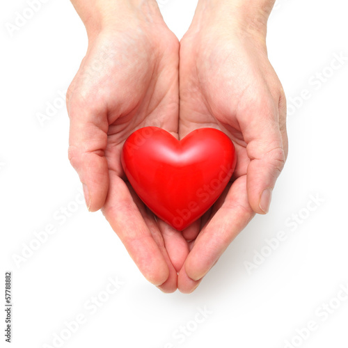 Photo: Heart at the human hands Heart at the human hands