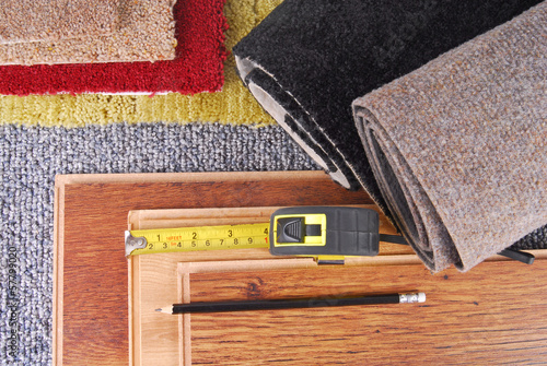 Photo: carpet and laminate carpet and laminate