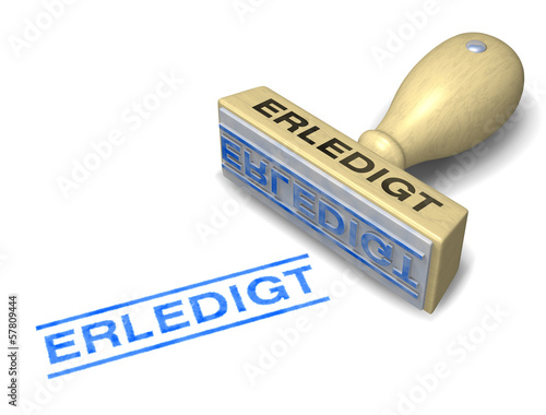 Illustration: Stempel: ERLEDIGT Stempel: ERLEDIGT