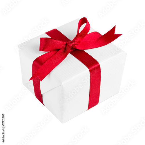 Photo: Geschenk mit roter Schleife Geschenk mit roter Schleife
