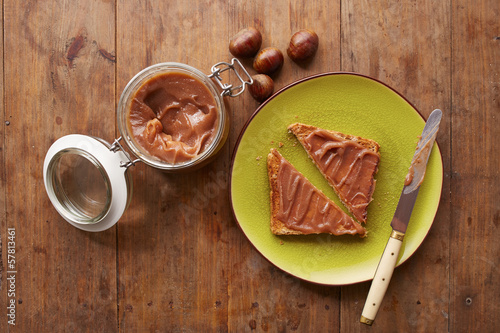 Photo: Chestnut cream on a toast Chestnut cream on a toast