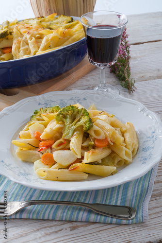 Photo: .Pasta Casserole with vegetables .Pasta Casserole with vegetables