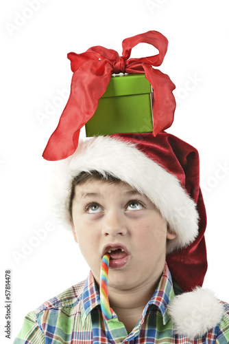 Photo: Junge mit Nikolausmütze Junge mit Nikolausmütze