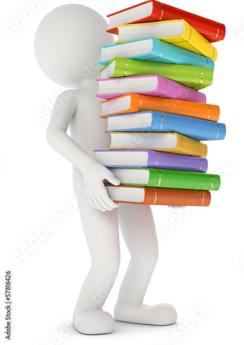 Illustration: schwere Bücher schwere Bücher