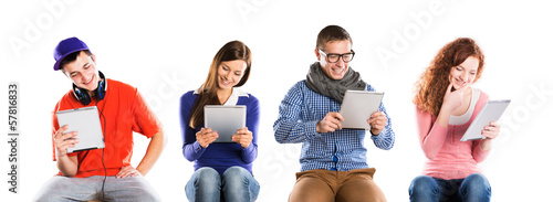 Photo: Young people with tablets Young people with tablets