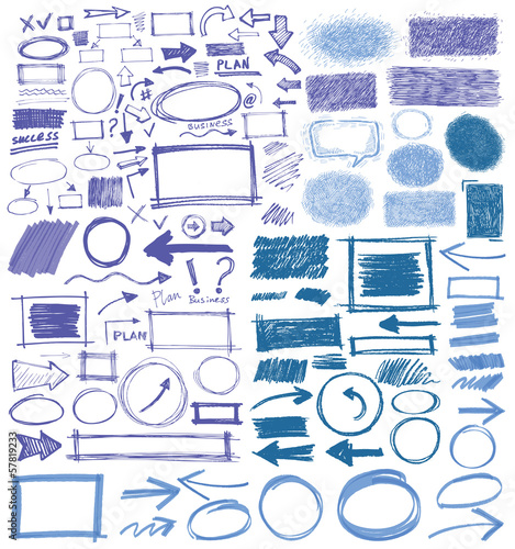 Vector: hand-painted strokes hand-painted strokes