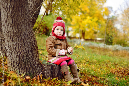 Photo: toddler girl in fall time toddler girl in fall time