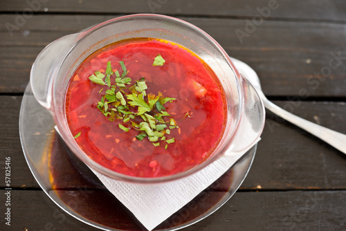 Photo: beet soup (borscht) beet soup (borscht)