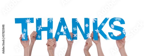 Photo: People Holding Thanks People Holding Thanks
