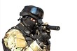 Special Forces soldier, police swat, isolated on white Special Forces soldier, police swat, isolated on white