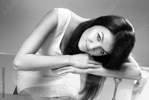 Photo: young Caucasian girl young Caucasian girl
