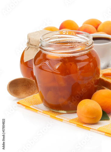 Photo: apricot on white background apricot on white background