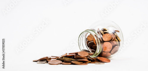 Photo: coins spilt coins spilt