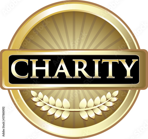 Illustration: Charity Gold Vintage Label Charity Gold Vintage Label