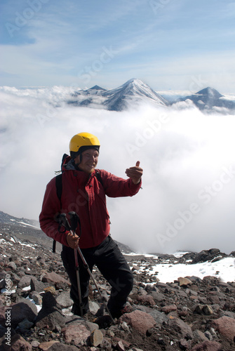 Photo: hiker at the top hiker at the top