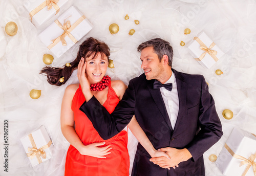 Photo: couple with gifts couple with gifts