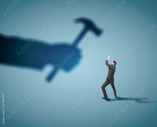 Photo: businessman fears businessman fears