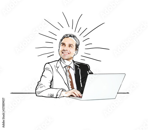 Photo: businessman with laptop businessman with laptop