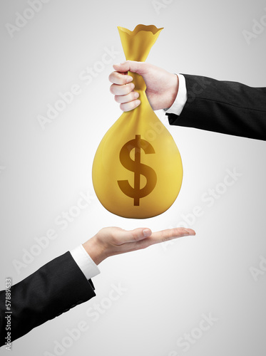 Photo: transfers money bag transfers money bag