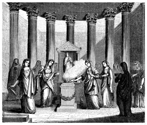 Illustration: Ancient Rome : Vesta's Temple Ancient Rome : Vesta's Temple