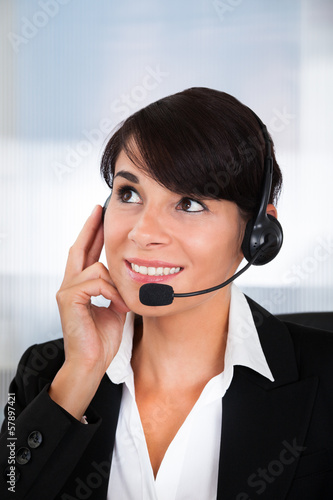 Photo: Callcenter Employee With Headset Callcenter Employee With Headset