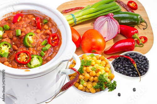 Photo: Beans cooked in slow cooker. Beans cooked in slow cooker.