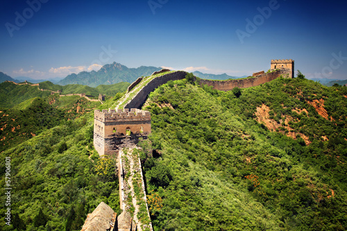  The Great Wall of China near Jinshanling on a sunny summer day