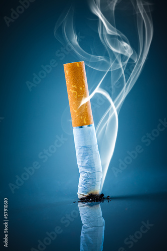 Photo: Cigarette butt - No smoking. Cigarette butt - No smoking.