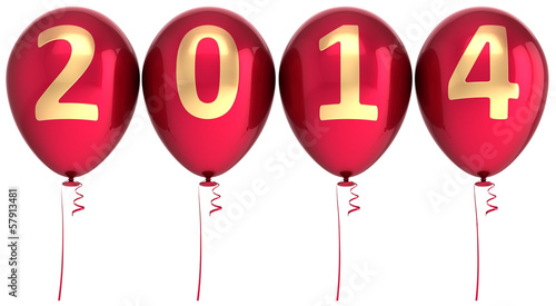 Illustration: 2014 New Year balloons party decoration 2014 New Year balloons party decoration