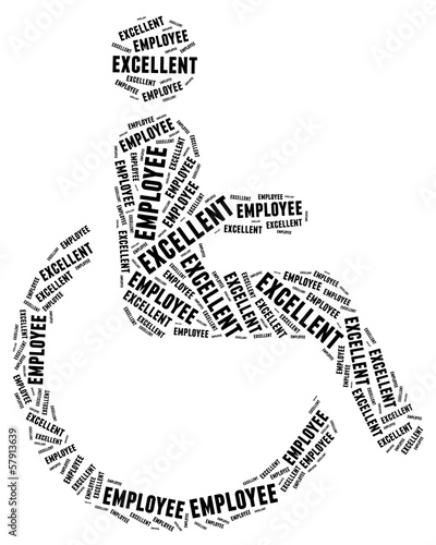 Illustration: Tag or word cloud disability related Tag or word cloud disability related